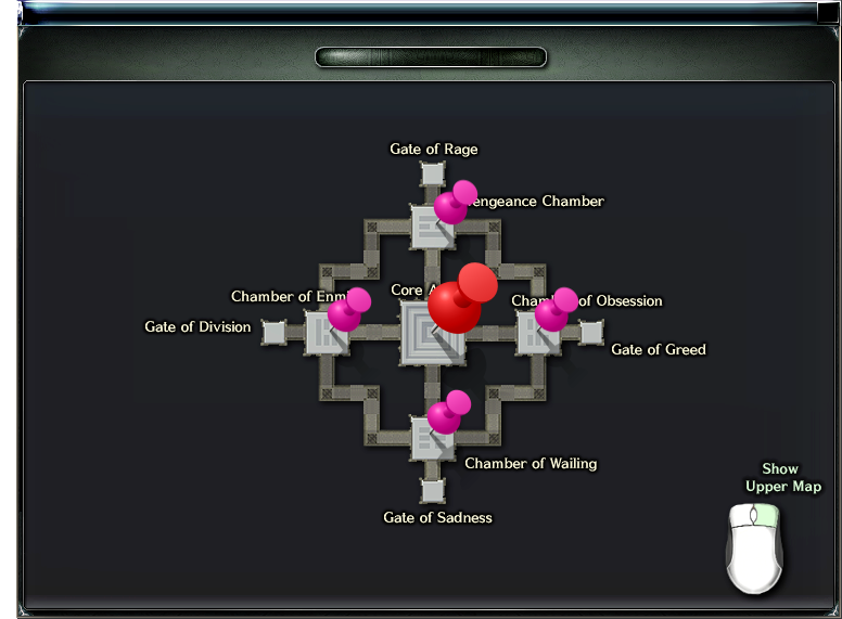 Boss map: four pink pins mark the Cursed Harvest Kings and the central red pin marks the SirPumpkin.