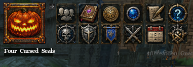Main-screen pumpkin event button